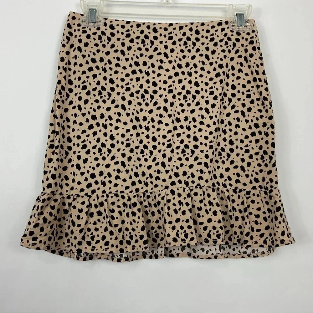 Pacsun Lottie Moss Cheetah Print Ruffle Skirt Size Small - Picture 1 of 7